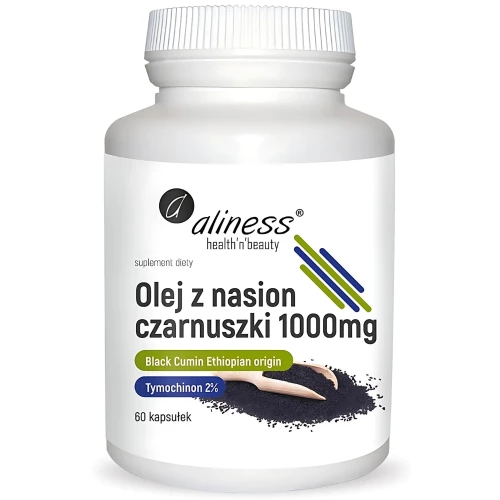 Aliness - Olej z nasion czarnuszki 2% 1000 mg - 60 kapsułek